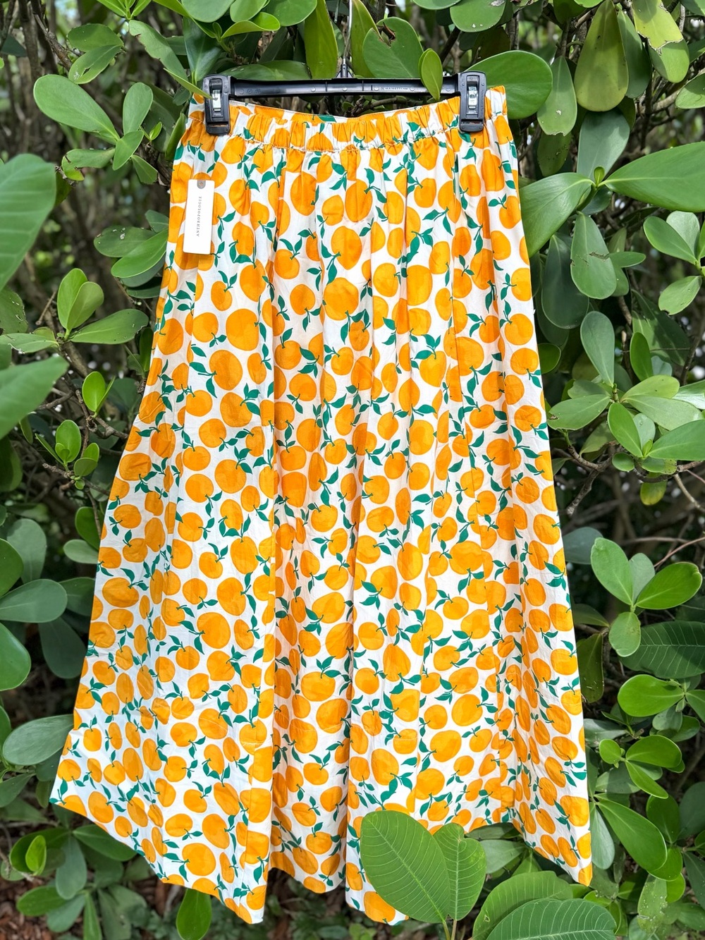 š MAEVE š ANTHROPOLOGIE Orange Print Jacie Poplin Maxi Skirt - Picture 13 of 13